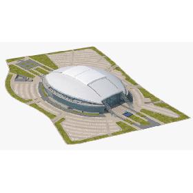 Stadium with Parking 3D model